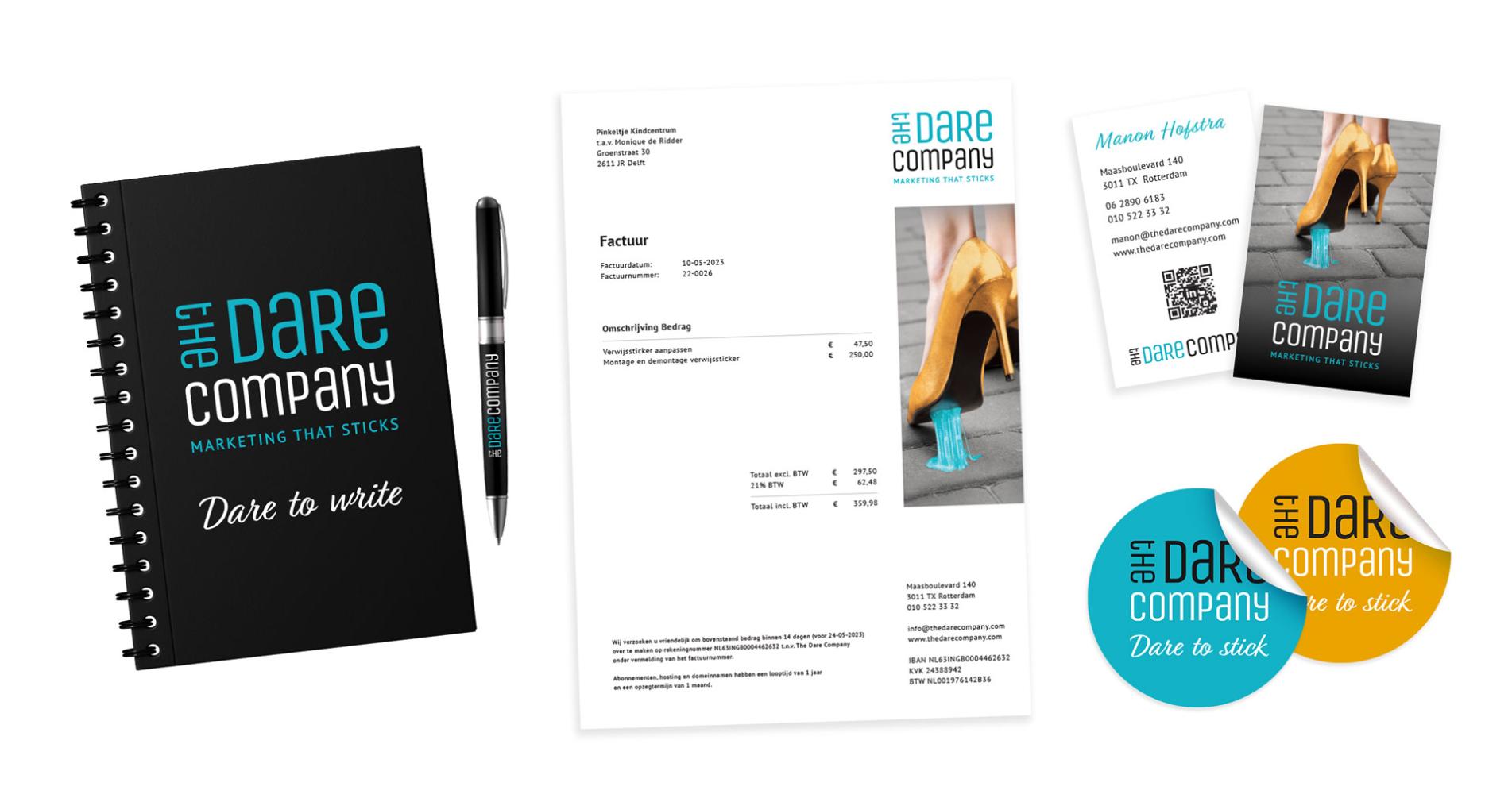 Blog | The Dare Company huisstijl