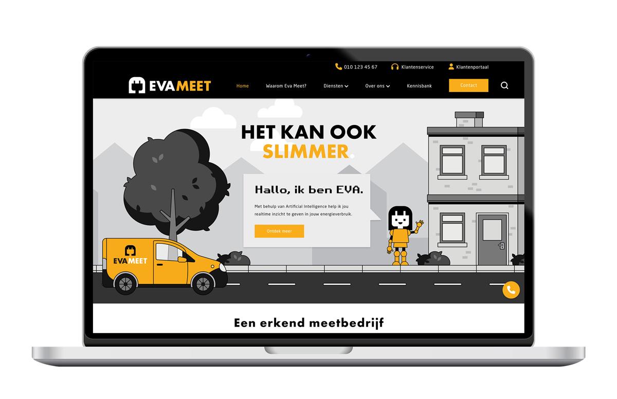 Portfolio | Eva Meet laptop website 1