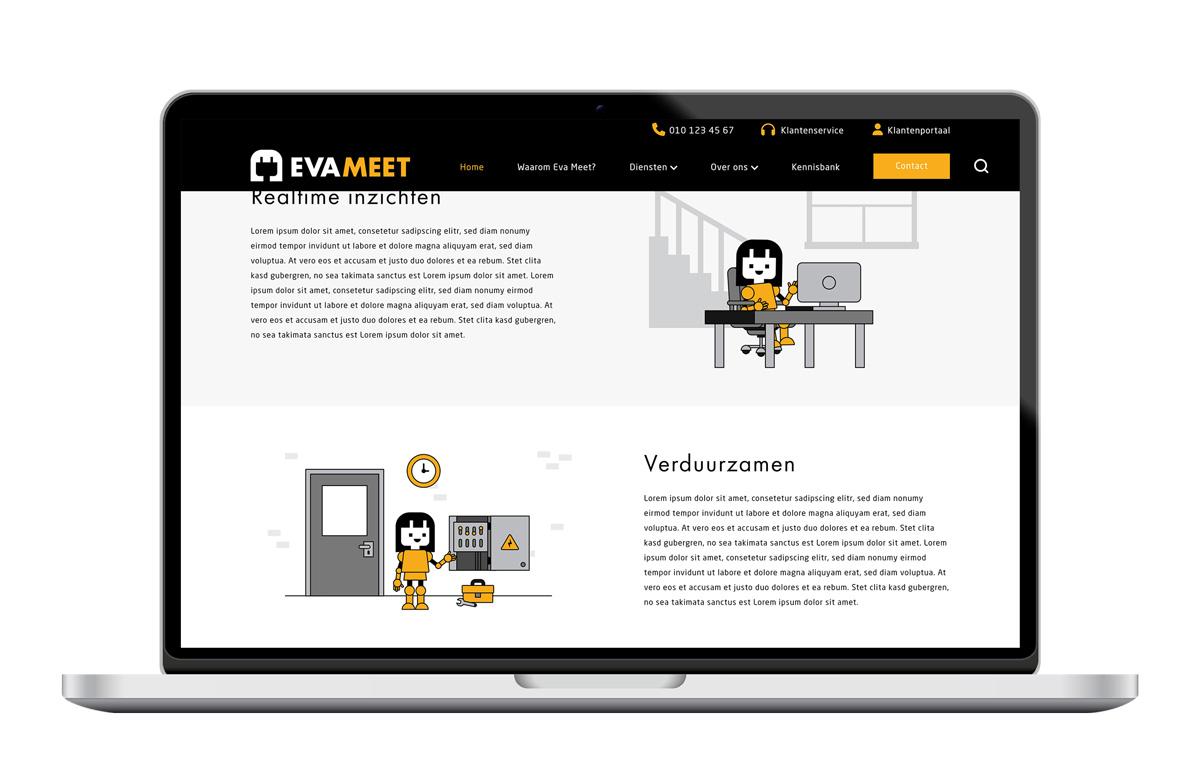 Portfolio | Eva Meet laptop website 2