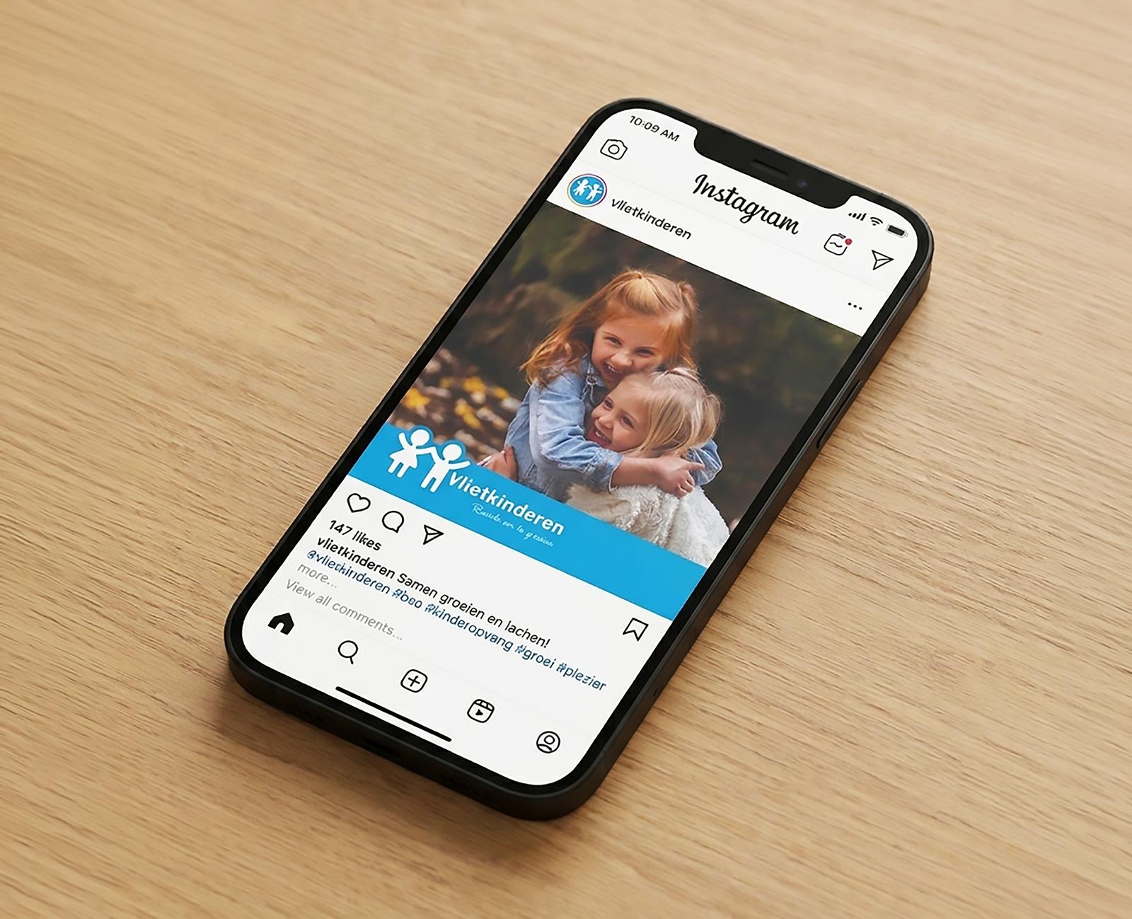 Social media advertenties | Telefoon met een social media advertentie