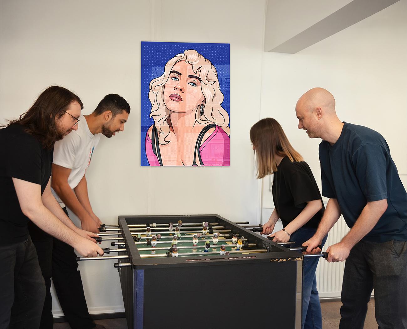 Vacatures The Dare Company | vier mensen spelen tafelvoetbal